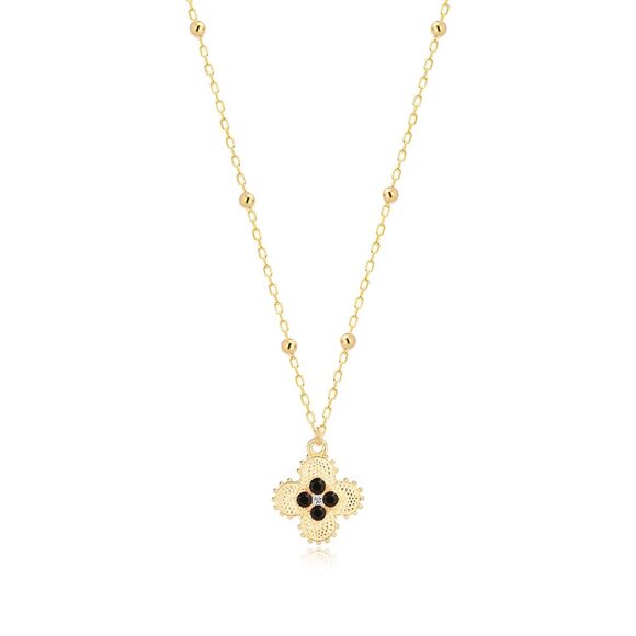 Color Stone Flower Sterling silver Necklace - Picture 2 of 2